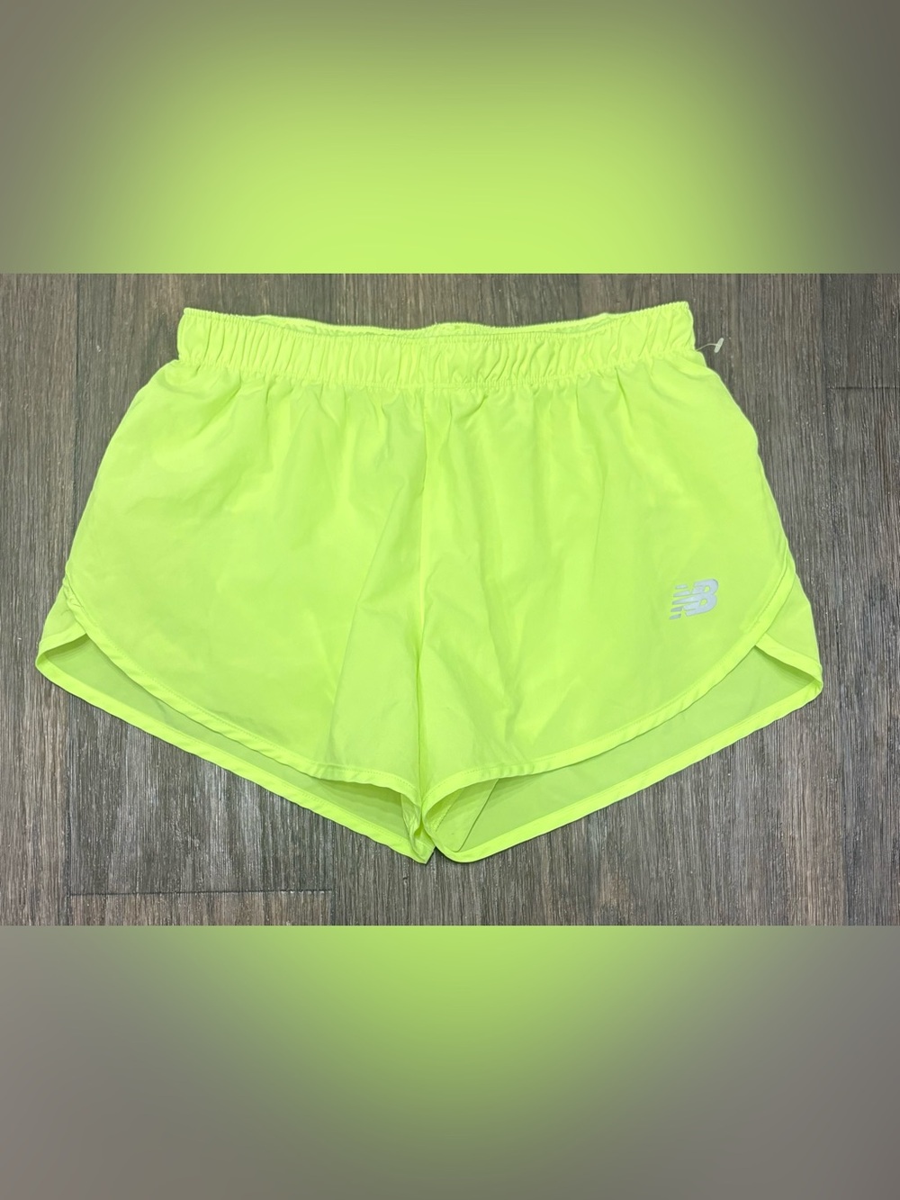New Balance Neon Yellow Running Shorts Size Small Athletic Lined Activewear